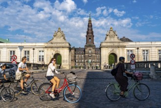 Christiansborg Palace, seat of the three heads of state of the Kingdom of Denmark. Copenhagen,