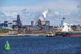 The Tata Steel steel and metallurgical plant in IJmuiden, Velsen, North Holland, Netherlands,