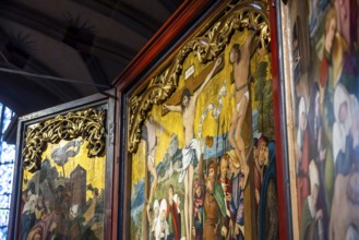 Collegiate church of St George in Tübingen. Altar, Passion altar from 1520 by Master Scheuffelin.