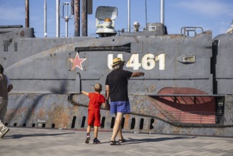 Submarine JULIETT U-461, former Russian submarine, tourist attraction in the Maritime Museum