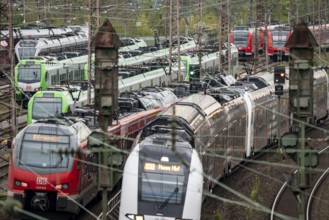 Regional express trains, Regiobahn, RRX, on the line, Regiobahnen, S-Bahn, on the tracks of a