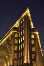 Europe, Germany, Hamburg, City, Kontorhausviertel, Chilehaus, clinker brick facade, built 1922 to