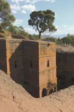 Rock churches in Lalibela, the rock church of St George, Bete Kiddus Georiys, Bete Ghiorgis Church,