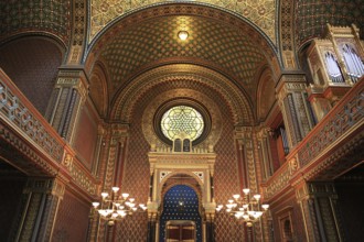 Interior view, Spanish Synagogue in the Josefstadt district of Prague, Czech Republic, Europe