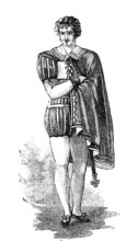 Theatre costume of an actor in 1811, France, Historical, digital reproduction of an original from