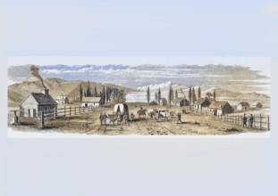 Salt Lake City, Utah, in 1850, from American Pictures Drawn With Pen And Pencil by Rev Samuel