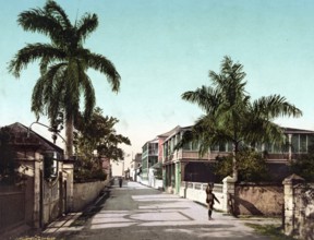 East Street, Nassau, Bahama Islands, digitally restored reproduction from a 19th century original,