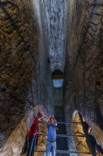 Wheel room of the Unverhofft Segen Gottes Erbstolln in Oberschöna, where there is a 13 metre high