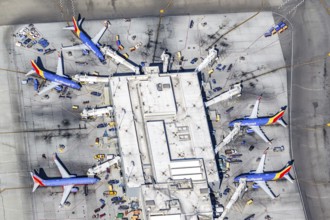 Boeing 737 aircraft of Southwest Airlines at Los Angeles Airport, USA, North America