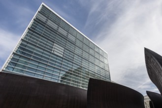 Modern architecture, office building, architect Tadao Ando, Novartis Campus, Basel, Canton of