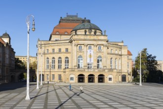 Opera house on the theatre square, Chemnitz, Saxony, Germany, Europe