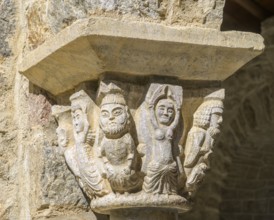 Capital with Salome figure from the cloister of Saint Martin du Canigou Abbey, Casteil, Département