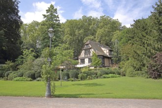 Restaurant Buerehiesel and half-timbered house, Parc de l'orangery, orangery Park, Strasbourg,