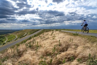 Hoheward spoil tip, spoil tip landscape, view to the west, Herten, North Rhine-Westphalia, Germany,