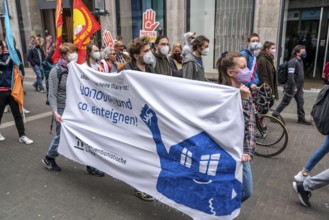 Demonstration against property companies such as Vonovia and others, against rent increases, for