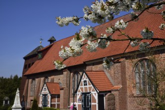 Europe, Germany, Lower Saxony, Altes Land near Hamburg, Mittelkirchen an der Lühe, St Bartholomew's