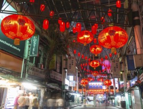 Chinese market at night in Kuala Lumpur, Malaysia, Asia