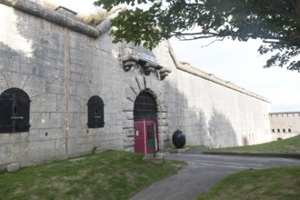 Entrance doorway to Nothe Fort built in 1872 Weymouth, Dorset, England, United Kingdom, Europe