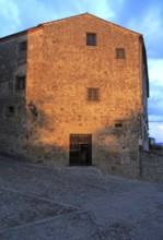 Late evening sunshine on historic monastery building medieval town of Trujillo, Caceres province,