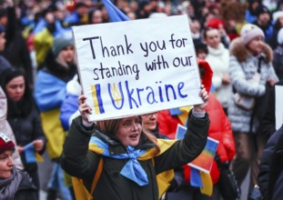 Demonstration on the anniversary of the Russian war of aggression against Ukraine, Berlin, 24