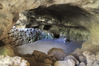 Medieval cave dwellings homes Ghar il-Kbir, Dingli, Malta, Europe