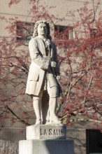 Detroit, Michigan, A statue of Robert Cavalier Sieur de La Salle, one of four French explorers who