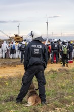 Protest action against the demolition of the village of Lützerath in the Rhenish lignite mining