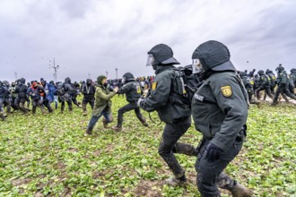 Violent clashes between thousands of demonstrators and the police, after a demonstration against