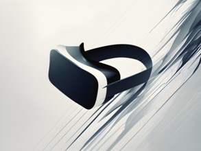 Minimalist abstract wallpaper as symbol for virtual reality, AI generated