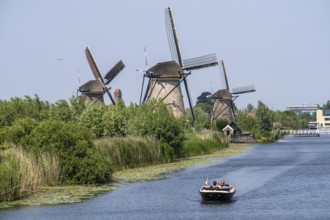 Kinderdijk, 18 windmills designed to pump water from the polders to utilise the land, one of the