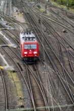 Shunting locomotive, at the Hagen-Vorhalle marshalling yard, one of the 9 largest in Germany,