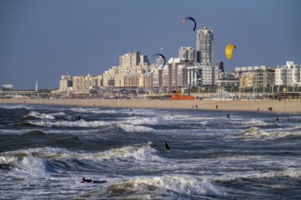 View of the skyline of Scheveningen, which belongs to the city of The Hague and is the largest