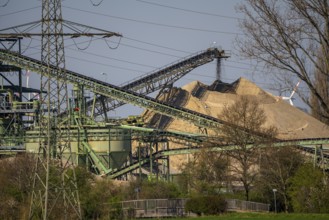 Holemans gravel works, near Rees, gravel and sand extraction on the Lower Rhine, Germany, Europe