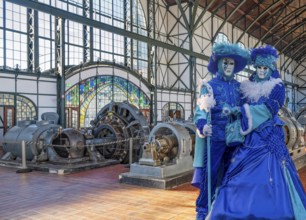 Zollern colliery machine hall with carnival figures Dortmund Germany