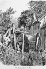 Old copper mill near Lauenburg, district Duchy of Lauenburg, watermill, copper, stream, wooden