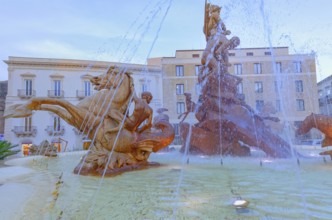 Diana fountain, Ortygia, Syracuse, Sicily, Italy, Europe