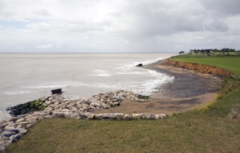 Coastal erosion, East Lane, Bawdsey, Suffolk, England, UK