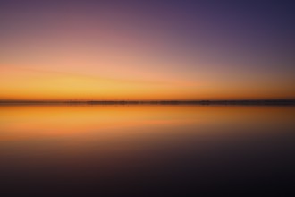 Sunset at Lake Dümmer, lake, silence, vastness, night, mysterious, Lembruch, Lower Saxony, Germany,