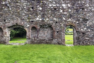 Nave, ruins of Cymer Abbey, former Cistercian abbey, Dolgellau, Gwynedd, Wales, Great Britain