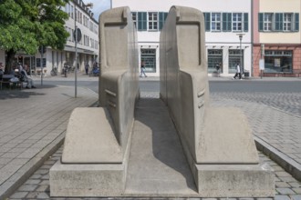 The concrete bus in Erlangen commemorates the Nazi murders during the Nazi era, temporary memorial