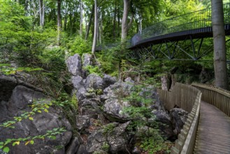 The Felsenmeer in Hemer, Sauerland, geotope, with rugged rock formations, nature reserve, North