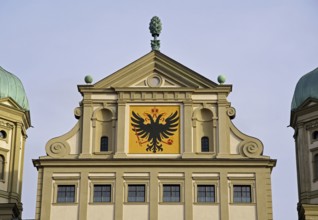 Europe, Germany, Bavaria, Swabia, Augsburg, Rathausmarkt, Town Hall, Renaissance, built 1615 to