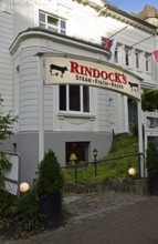 Europe, Germany, Hamburg, Rotherbaum, architecture, facade Gründerjahre, Restaurant Rindock, steak,