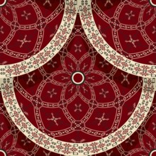 Seamless Latvian embroidery circular pattern, vector template for your design