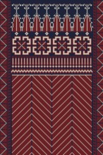 Traditional Palestinian Tatreez, seamless pattern vector template