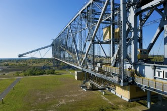 The F60 overburden conveyor bridge visitor mine is located on Bergheider See near the village of