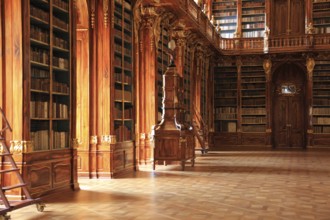 In the monastery library, the library hall in the Strahov Praemonstratensian Monastery, Prague,