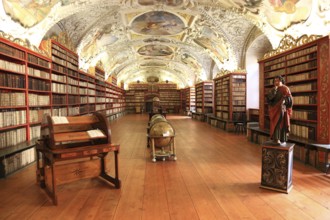 Prague Lesser Town, Monastery Library, Theological Hall in the Strahov Praemonstratensian