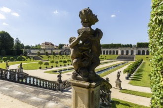 The Grosssedlitz Baroque Garden with the Friedrich Palace is located on a hill on the left bank of