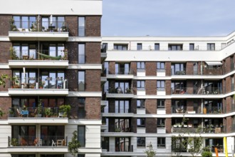 New development district with 600 newly built flats in the St. Marien residential park in Berlin's